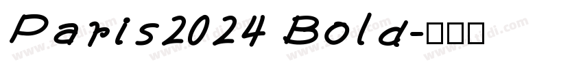 Paris2024 Bold字体转换